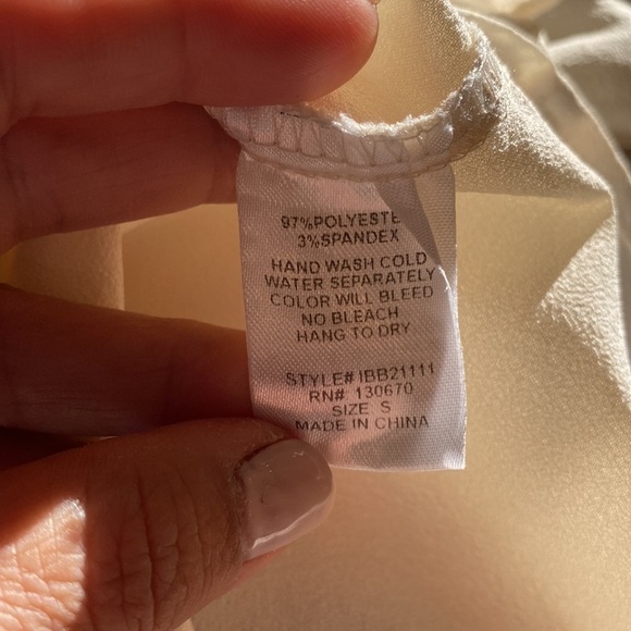 INA Ruffles Bell Pleated Sleeves Bow Tie Neckline Blouse - Picture 7 of 7